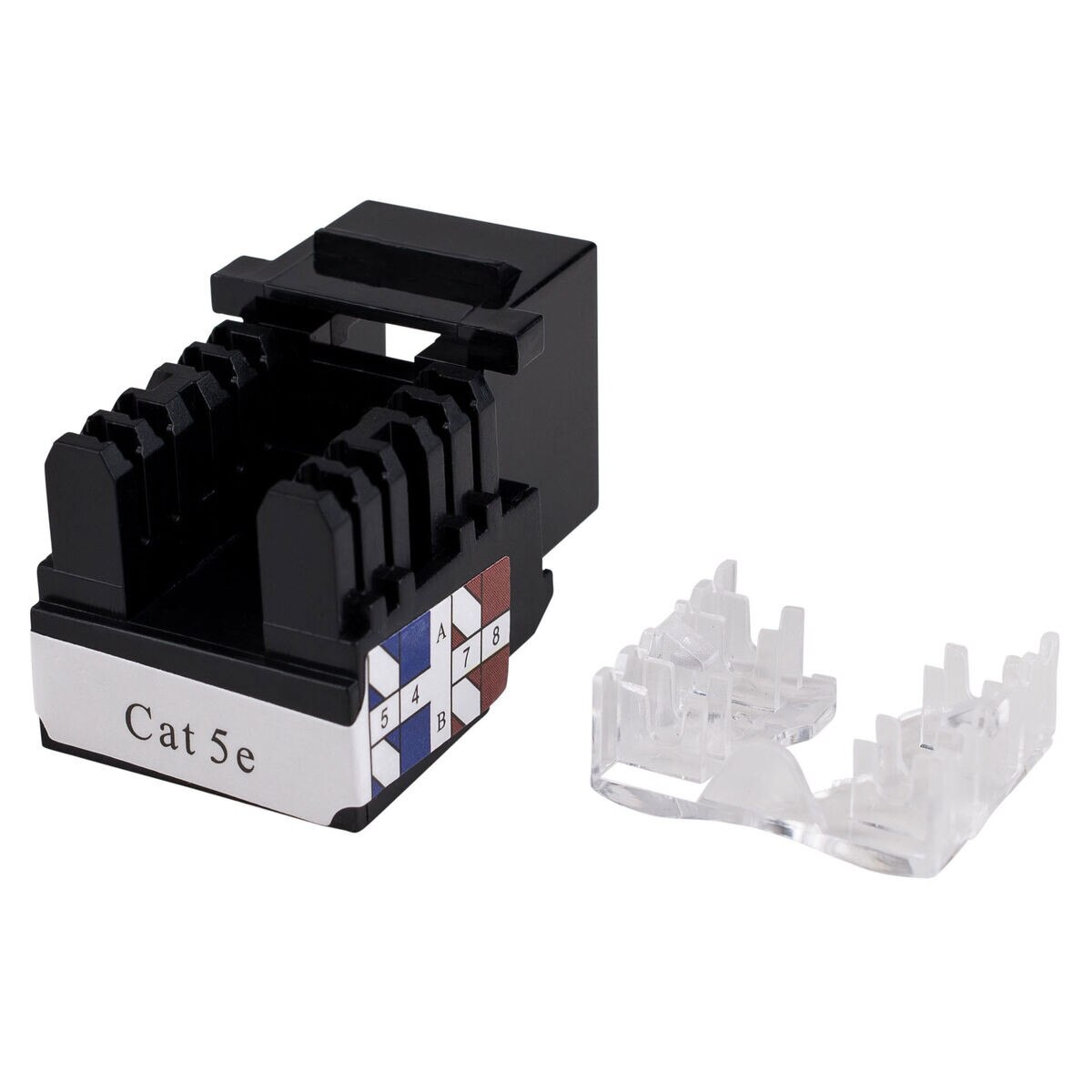 Cat 5e Black Keystone Jack Punch Down